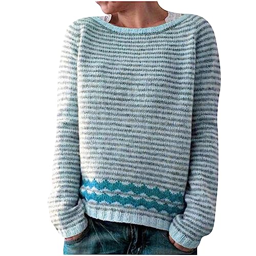 Damen Pullover Totem Print Plaid Print Farbe Kollision Design Einfacher Stil Klassischer Winter Pullover Street Slouchy Buntes Schachbrettmuster von SHECO