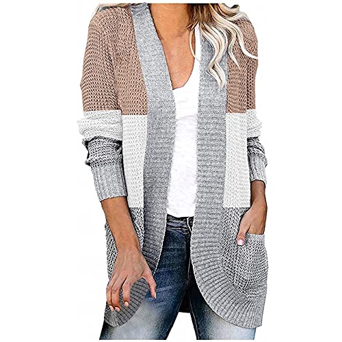 SHECO Cardigen Damen Open Knit Cardigan Strickjacke von SHECO