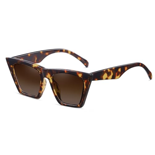 SHEEN KELLY Elegante Cat-Eye Sonnenbrille mit polarisierten Gläsern im Retro-Stil für Männer und Frauen, klare Sicht, UV400 Schutz von SHEEN KELLY