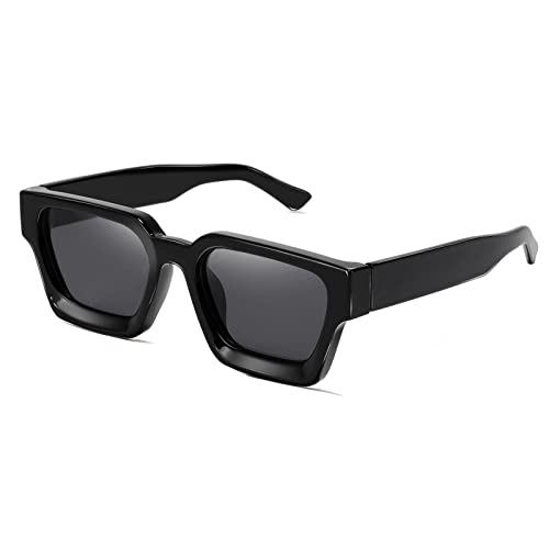 SHEEN KELLY （Box Geschenk） Retro Millionaire Sonnenbrille Square Metal Punk Rock Hip Hop Sonnenbrille Männer Frauen von SHEEN KELLY