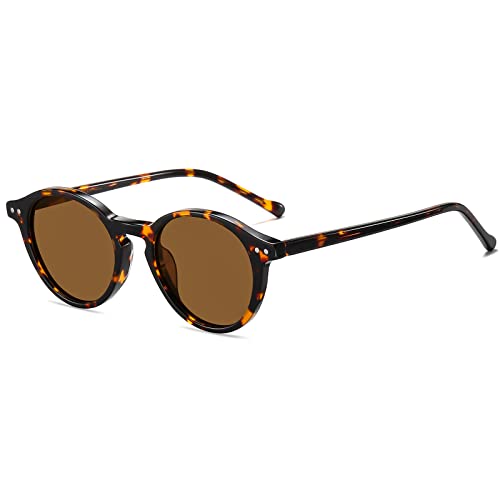 Acetat polarisierte trendige ovale Sonnenbrille für Männer Frauen mit getöntem Objektiv Johnny Depp Art Retro Eyewear von SHEEN KELLY