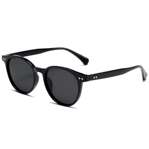 Polarisierte Retro Runde verspiegelte getönte Sonnenbrille Männer Frauen Vintage 90s Classic Circle Oval Schwarz Schattierungen Brille sehen durch Linse Brillen von SHEEN KELLY