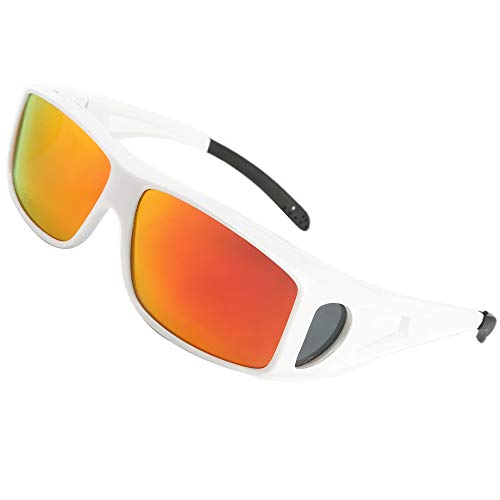 SHEEN KELLY Polarisierte Sonnenbrille UV400 Pass über Gläser für Männer Frauen Decken Sie Sonnenbrillen Fischerei Wickelspiegel Linse von SHEEN KELLY