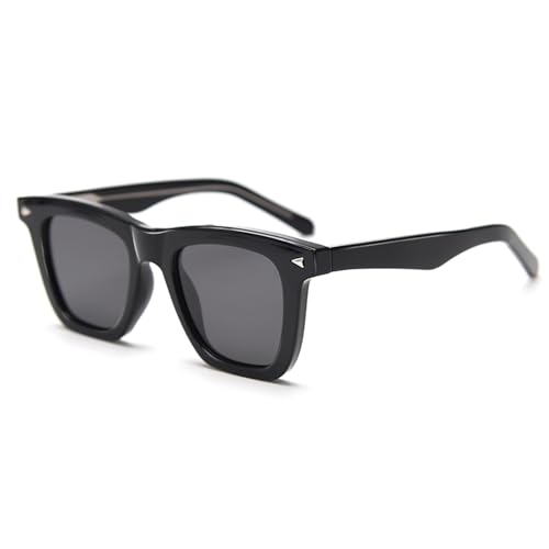 SHEEN KELLY Polarisierte Sonnenbrille mit flachem Oberteil für Herren und Damen. Rechteckige, quadratische, prägnante Sonnenbrille von SHEEN KELLY