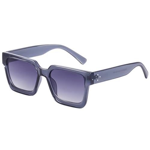 SHEEN KELLY Rechteckige Retro-Sonnenbrille Frauen Männer Quadratisch Vintage Chunky Gradual Lens Eyewear von SHEEN KELLY