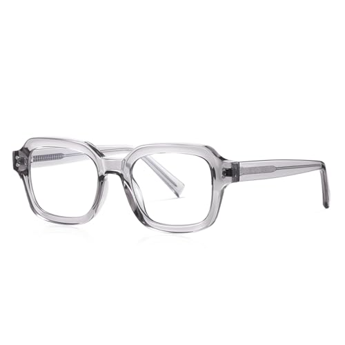 SHEEN KELLY Rechteckige dicke Retro-Blaulichtschutzbrille für Männer und Frauen aus Acetat moderne modische transparente Gläser von SHEEN KELLY