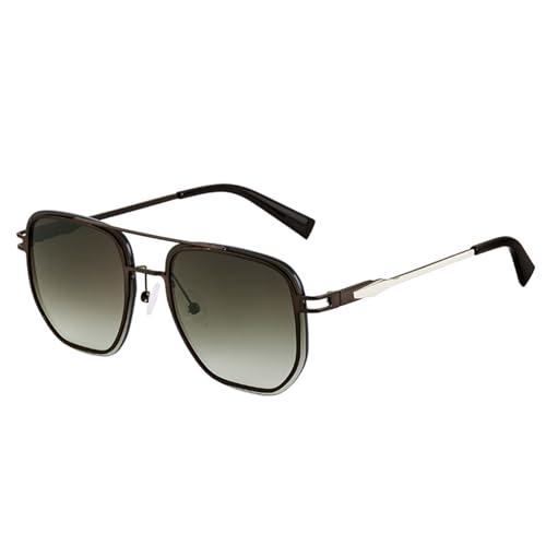 SHEEN KELLY Retro Pilot Sonnenbrille für Männer Frauen klassisch stilvoll quadratischen Metallrahmen UV-Schatten Brillen von SHEEN KELLY