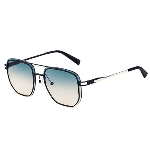 Retro Pilot Sonnenbrille für Männer Frauen klassisch stilvoll quadratischen Metallrahmen UV-Schatten Brillen von SHEEN KELLY