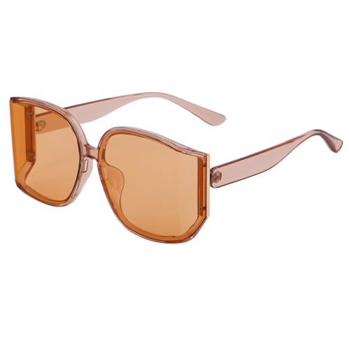 SHEEN KELLY Retro Square Sonnenbrille Männer -Frauen Mode übergroßer Rahmen Vintage Stylish Tint UV400 von SHEEN KELLY
