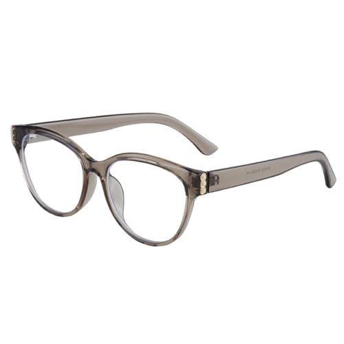 SHEEN KELLY Retro blau helle gefälschte Brille für Frauen Männer trendy runde Katzenaugenrahmen feiner ultraleuchter Brillen von SHEEN KELLY