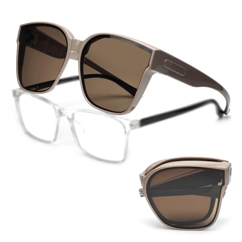 TR90 Übergroße Anfälle über Sonnenbrillen Spiegelte polarisierte Linsen Cateye für Frauenfahrer Brillen über Gläser leichtes Gewicht von SHEEN KELLY