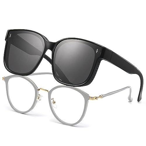 TR90 Übergroße Anfälle über Sonnenbrillen Spiegelte polarisierte Linsen Cateye für Frauenfahrer Brillen über Gläser leichtes Gewicht von SHEEN KELLY