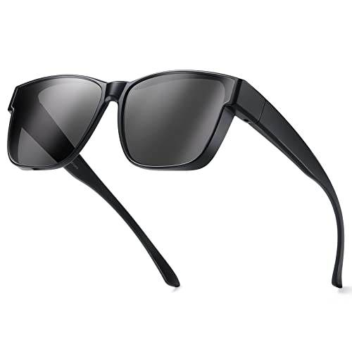 SHEEN KELLY TR90 Übergroße Anfälle über Sonnenbrillen Spiegelte polarisierte Linsen Cateye für Frauenfahrer Brillen über Gläser leichtes Gewicht von SHEEN KELLY