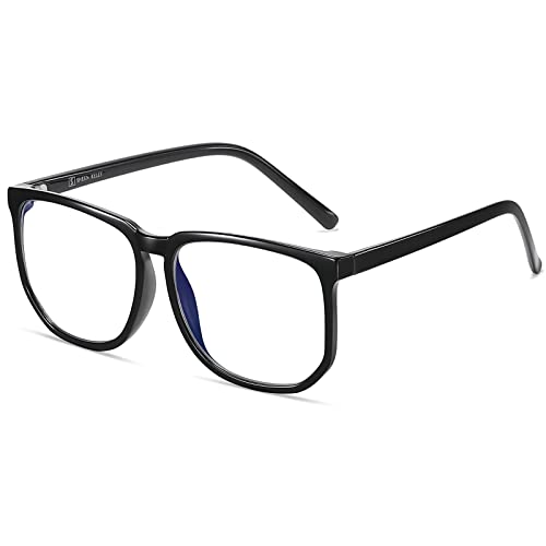 SHEEN KELLY TR90 Vintage Oversiezd Blue Light Blocking Gläser für Mid Big Face Square Frame Classic Eyewear von SHEEN KELLY