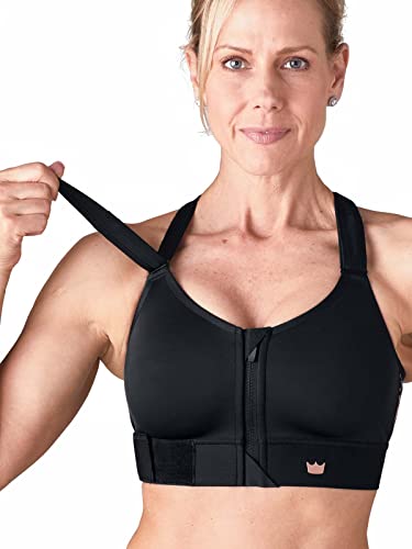 SHEFIT Flex Sport-BH für Damen, mittlerer Impact Sport-BH, schwarz, 5X-Large von SHEFIT