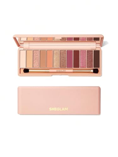 SHEGLAM 12 Farben Matte Lidschatten Palette Satin Metallic Pearlescent sanft hohe Pigmentierung mit Pinsel - Berry von SHEGLAM