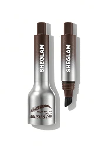 SHEGLAM Brow-Fection Schrägpinsel & Dip Upgraded Microblading Augenbrauenstift Langanhaltend Wasserfest Einfach Färben-Chocolate von SHEGLAM