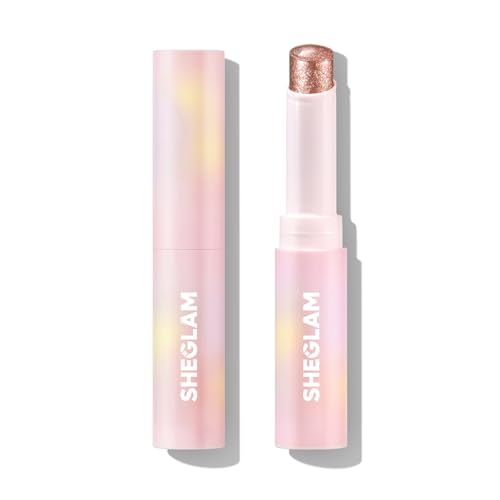 SHEGLAM Kristall Gel Glanz Stick Lidschatten Stick Eyeliner Aufheller Bleistift Wachsmalstift mit Pinsel, leicht zu verblenden langanhaltender schimmernder Lidschatten-Stick-Rock Star von SHEGLAM