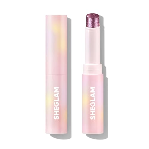 SHEGLAM Kristall Gel Glanz Stick Lidschatten Stick Eyeliner Aufheller Bleistift Wachsmalstift mit Pinsel, leicht zu verblenden langanhaltender schimmernder Lidschatten-Stick-Violet Crush von SHEGLAM