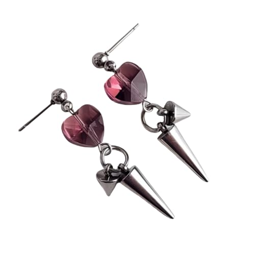 SHEGOTO Elegante kegelförmige Ohrstecker mit zarten Herz-Designs für modebewusste Frauen und Trendsetter von SHEGOTO