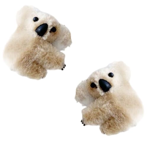 SHEGOTO Koala-Haarspange für Mädchen, Plüsch-Haarklammer, weich und bequem, starker Griff für tägliche süße Frisuren von SHEGOTO