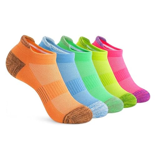 SHEKINI 5 Paar Komfort Socken Laufsocken Bootssocken Herren Damen Unisex Atmungsaktive Sportsocken, Baumwolle 37-45 von SHEKINI