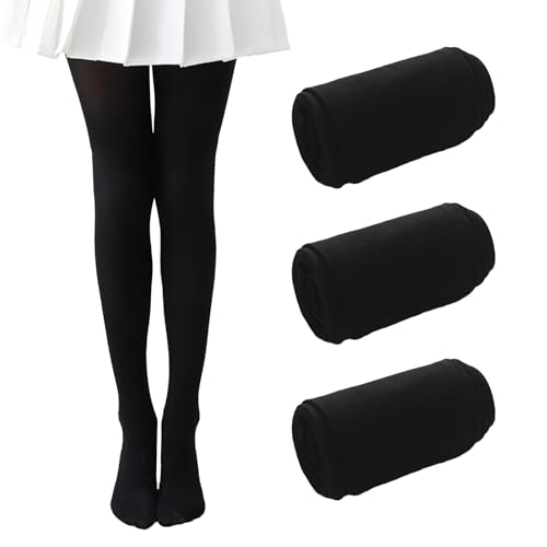 SHEKINI Ballettstrumpfhose Mädchen 3er Pack Kinder Strumpfhosen Mädchen Tanzstrumpfhose Anti-Rutsch Strumpfhose Kinder 80-160 von SHEKINI