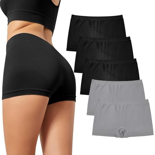 SHEKINI Boxershorts Damen Nahtlos Hohe Taille Shorts Radlerhose Unterwäsche Damen Panties Unterhose für Frauen 6er Pack SHEKINI Boxershorts Damen Nahtlos Hohe Taille Shorts Radlerhose Unterwäsche Damen Panties Unterhose für Frauen 6er Pack von SHEKINI