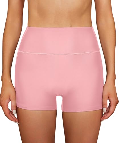 SHEKINI Damen Bademode Badeshorts Bikinihose Elastische Boxershorts Sommer Bauchweg Tankini-Shorts Badehose Sicherheits Sporty Schwimmshorts（M，Rosa） von SHEKINI