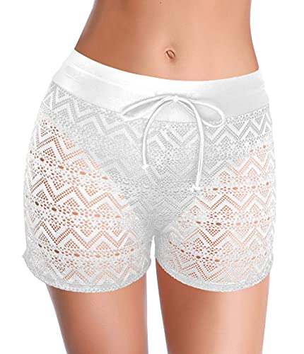 SHEKINI Damen Badeshorts Schnürung Hose Shorts Bikinihose Einstellbar Kordel Schwimmshorts Wassersport Elastische Badeanzug Badehose Slip von SHEKINI