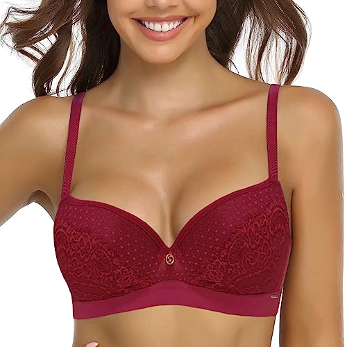 SHEKINI Damen BH ohne Bügel Bralette Damen Spitze Sexy Bustier Modern Soft Bra von SHEKINI