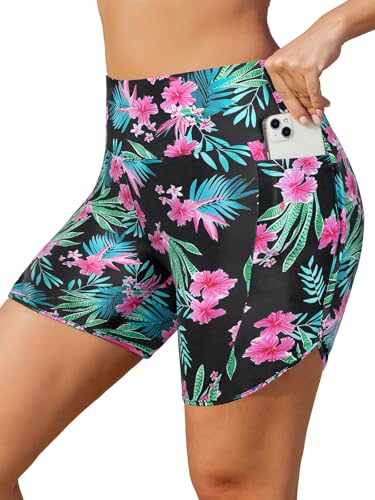 SHEKINI Frauen Schwimmen Board Shorts schnell trocken hohe Taille Strand Badeshorts für Frauen von SHEKINI
