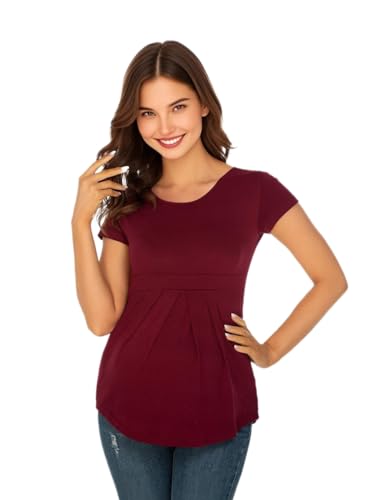 SHEKINI Umstands Tshirt Damen Stillshirt Kurzarm Umstandsmode Schwangere Nursing Tops Mutterschaft Stilltops SHEKINI Umstands Tshirt Damen Stillshirt Kurzarm Umstandsmode Schwangere Nursing Tops Mutterschaft Stilltops von SHEKINI