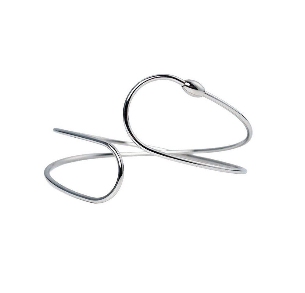 SHELAGO Armreif Twistline - Filigraner Edelstahl Armschmuck für Damen (Armreif, 1-tlg., inkl. Schmuckverpackung), in Silber oder Gold - robust, farbbeständig und angenehm zu tragen von SHELAGO