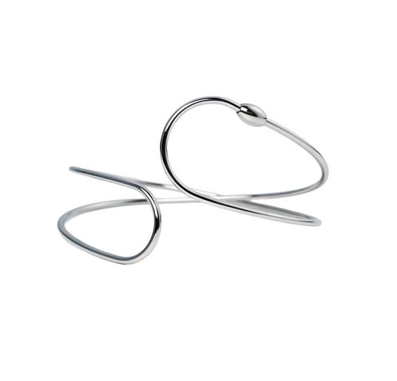 SHELAGO Armreif Twistline - Filigraner Edelstahl Armschmuck für Damen (Armreif, 1-tlg., inkl. Schmuckverpackung), in Silber oder Gold - robust, farbbeständig und angenehm zu tragen von SHELAGO