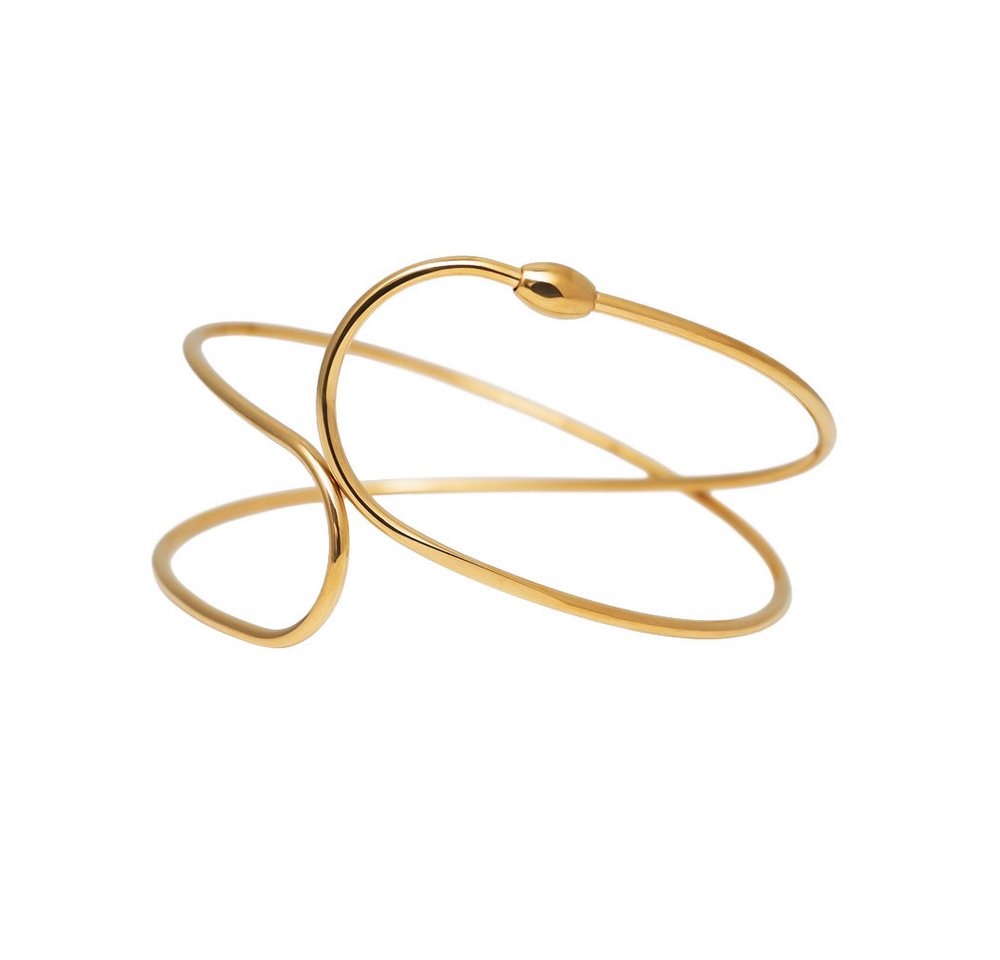 SHELAGO Armreif Twistline - Filigraner Edelstahl Armschmuck für Damen (Armreif, 1-tlg., inkl. Schmuckverpackung), in Silber oder Gold - robust, farbbeständig und angenehm zu tragen von SHELAGO
