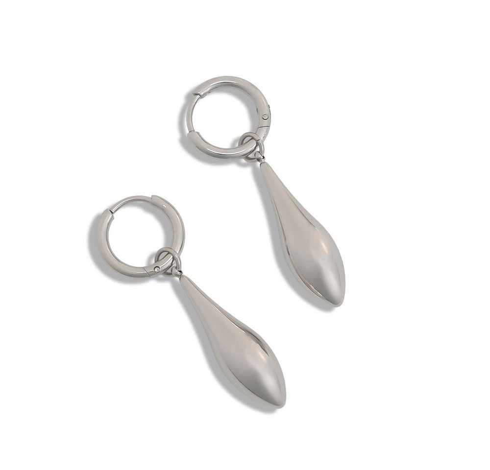 SHELAGO Creolen-Set Damen 2-in-1 Ohrringe aus Edelstahl mit abnehmbarem Tropfenanhänger (1 Paar Basic Creolen mit Einhängern, 4-tlg., inkl. Schmuckverpackung), glänzende Creolen im modernem Design - Langlebig & pflegeleicht von SHELAGO