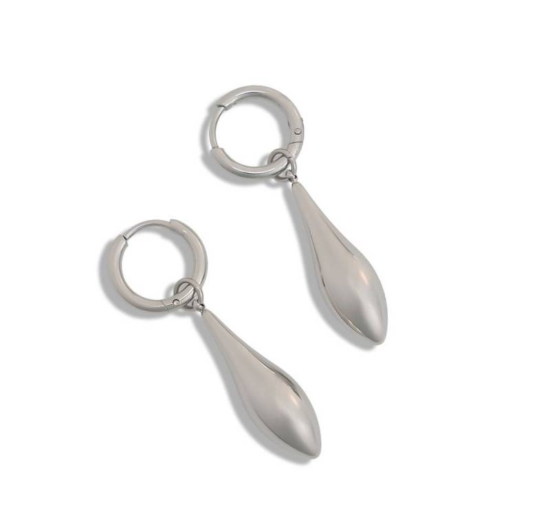 SHELAGO Creolen-Set Damen 2-in-1 Ohrringe aus Edelstahl mit abnehmbarem Tropfenanhänger (1 Paar Basic Creolen mit Einhängern, 4-tlg., inkl. Schmuckverpackung), glänzende Creolen im modernem Design - Langlebig & pflegeleicht von SHELAGO