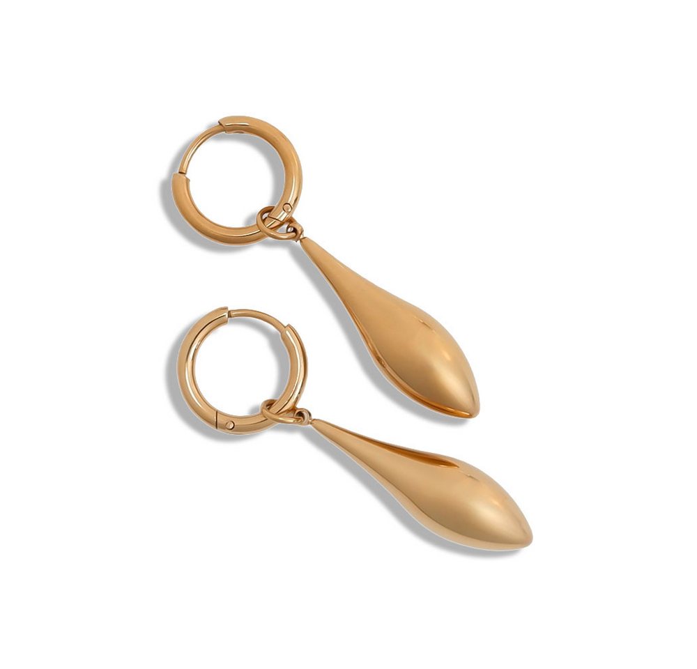 SHELAGO Creolen-Set Damen 2-in-1 Ohrringe aus Edelstahl mit abnehmbarem Tropfenanhänger (1 Paar Basic Creolen mit Einhängern, 4-tlg., inkl. Schmuckverpackung), glänzende Creolen im modernem Design - Langlebig & pflegeleicht von SHELAGO