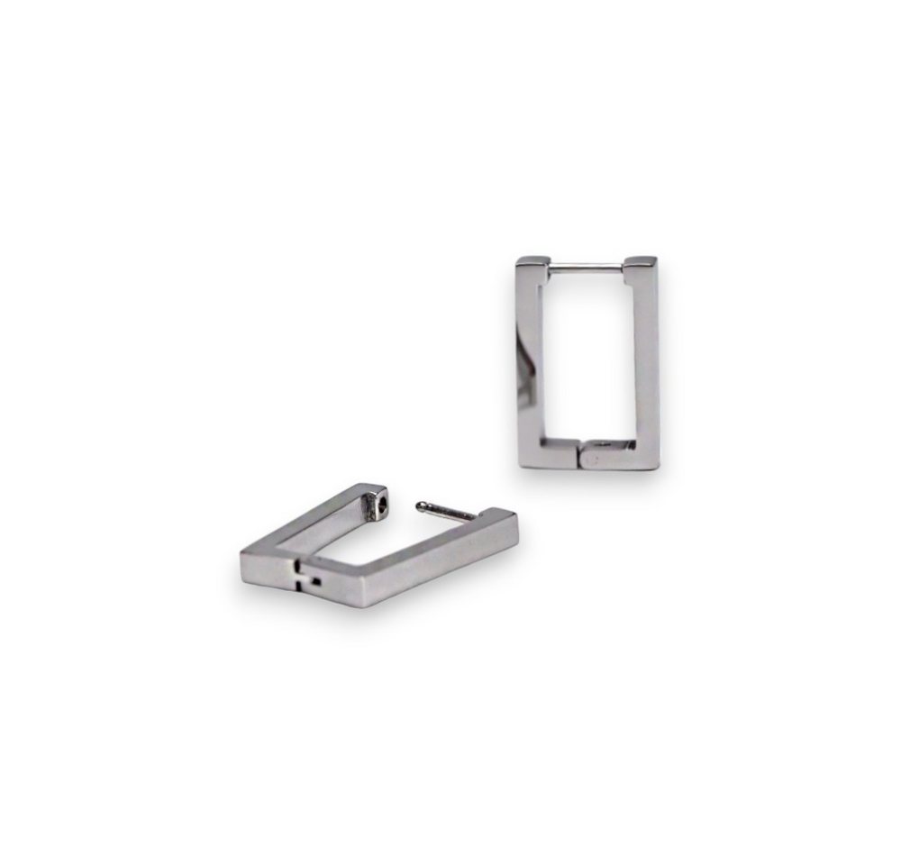 SHELAGO Klappcreolen Ohrringe - Paar eckige Creolen Damen – Edelstahl Ohrringe modern (Paar Ohrringe, inkl. Geschenkverpackung), rechteckige Creolen von SHELAGO