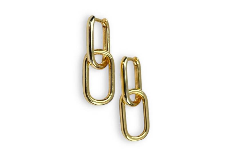 SHELAGO Paar Creolen Ohrringe mit Anhänger – Damen Schmuck Silber- oder Goldfarben (inkl. Geschenkverpackung), mit praktischem Klappverschluss von SHELAGO