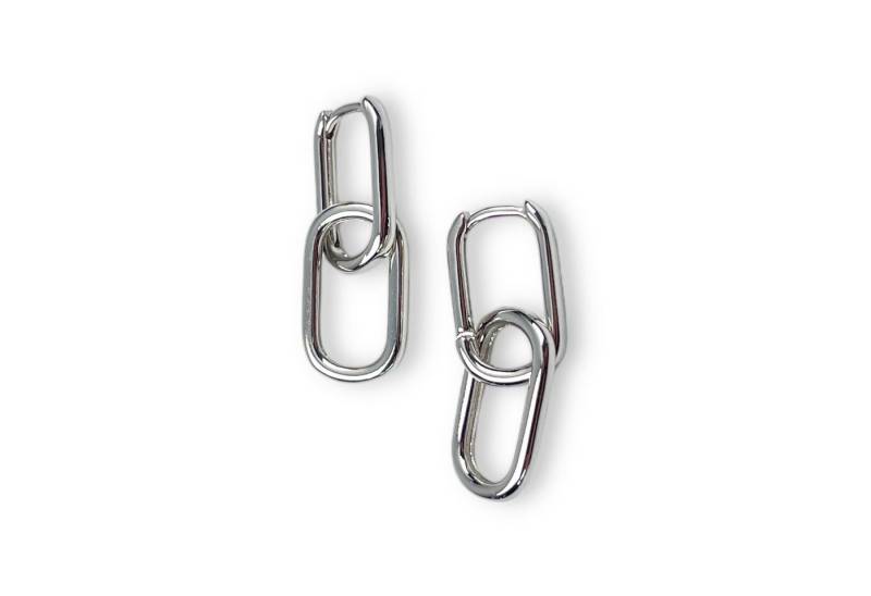 SHELAGO Paar Creolen Ohrringe mit Anhänger – Damen Schmuck Silber- oder Goldfarben (inkl. Geschenkverpackung), mit praktischem Klappverschluss von SHELAGO