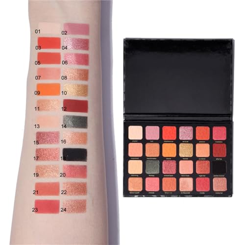 24 Colors Leopard Glamorous Eyeshadow Palette - Highly Pigmented, Long-Lasting Eye Shadows for Everyday and Party Makeup(01) von SHENG EN