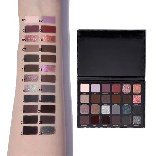 24 Colors Leopard Glamorous Eyeshadow Palette - Highly Pigmented, Long-Lasting Eye Shadows for Everyday and Party Makeup(02) von SHENG EN