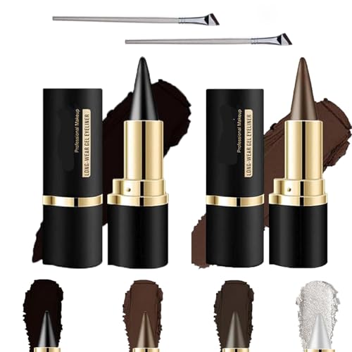 Ayky Long Wear Gel Eyeliner, Retrospect Eyeliner, Rational Eye Stick Gel Eyeliner, Rationalu Gel Eyeliner, Natural Black Eyeliner Cream Waterproof, Gel Eyeliner Waterproof(02+03) von SHENG EN