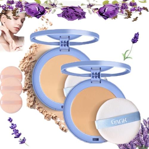 Matte Wet and Dry Powder, GAGK Matte Perfection Pressed Powder, Chilllab Lavender Matte Powder, GAGK Lasting Waterproof Makeup, Oil Control Powder for Oily Skin, Loose Setting Powder Makeup(02+03) von SHENG EN