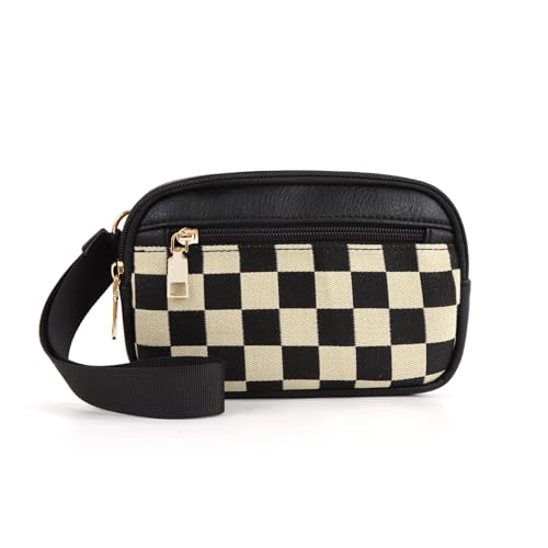 Damen-Handgelenk-Clutch-Geldbörse Puffer-Geldbörsen mit Handgelenksverschluss for Damen, gesteppte Nylon-Geldbörse 3 Reißverschlüssen for Reisekreditkartenhalter und Telefon-Organizer(Black1) von SHENJMAI