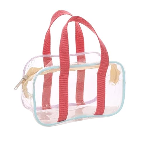 Kulturtaschen 1 pc Frauen klar Sommer Strand Tasche große Reise Reißverschluss weibliche Waschen Kulturbeutel Handtasche(Light pink) von SHENJMAI