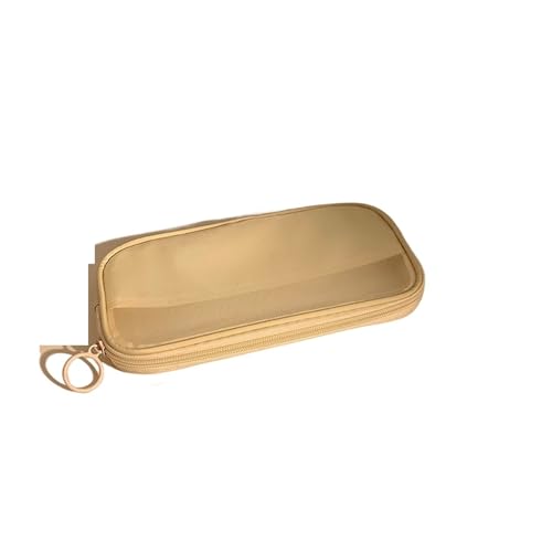 Kulturtaschen Kosmetiktasche aus massivem Netzstoff, tragbarer Kulturbeutel, Make-up-Tasche, multifunktional, transparent, for Damen, Lippenstift(22x10.5x1.5cm) von SHENJMAI