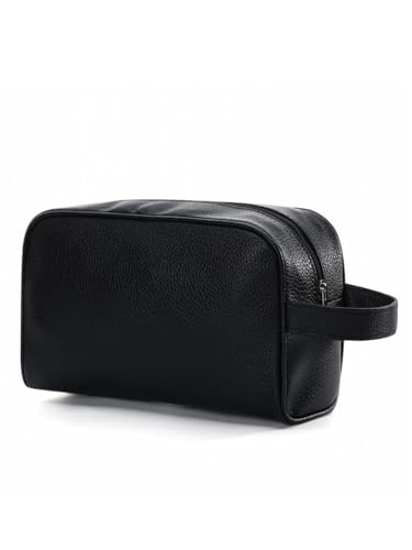 Kulturtaschen Reise-Kosmetiktasche mit Griff, tragbare große Make-up-Taschen aus PU-Leder, for Toilettenartikel und Make-up-Tools for Frauen und Männer von SHENJMAI